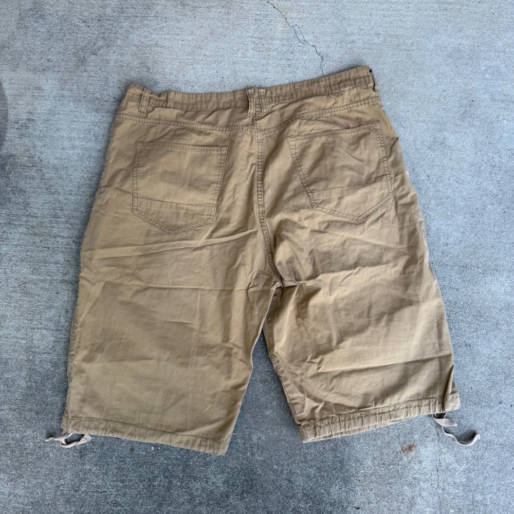 Decibel Tan Cargo Shorts Mens 40 Vintage Y2K Streetwear Baggy Oversized Workwear - Picture 7 of 7